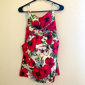 Floral, strapless women’s dress, small